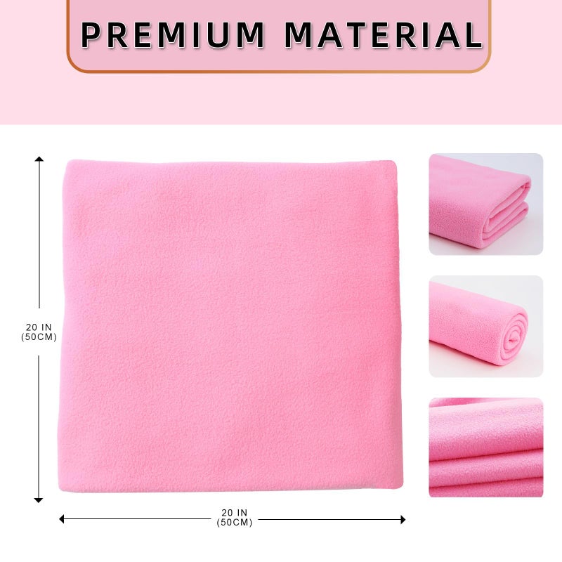 M Mute Touch 12PCS Solid Color Knitted Polar Fleece Fabric | 20''x20'' | Anti Pill Fabric Patchwork Polyester Plush Fleece Cloth for Sewing, Toys, Throw Blankets, PJ Pants, Booties, Eye Mask - Image 5