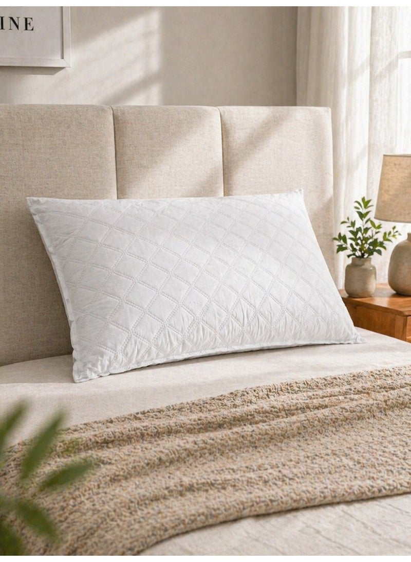 Luxury hotel-style sleeping pillow – Comfortable bed pillow with soft microfiber filling, neck support, 75 x 50 cm - Image 1