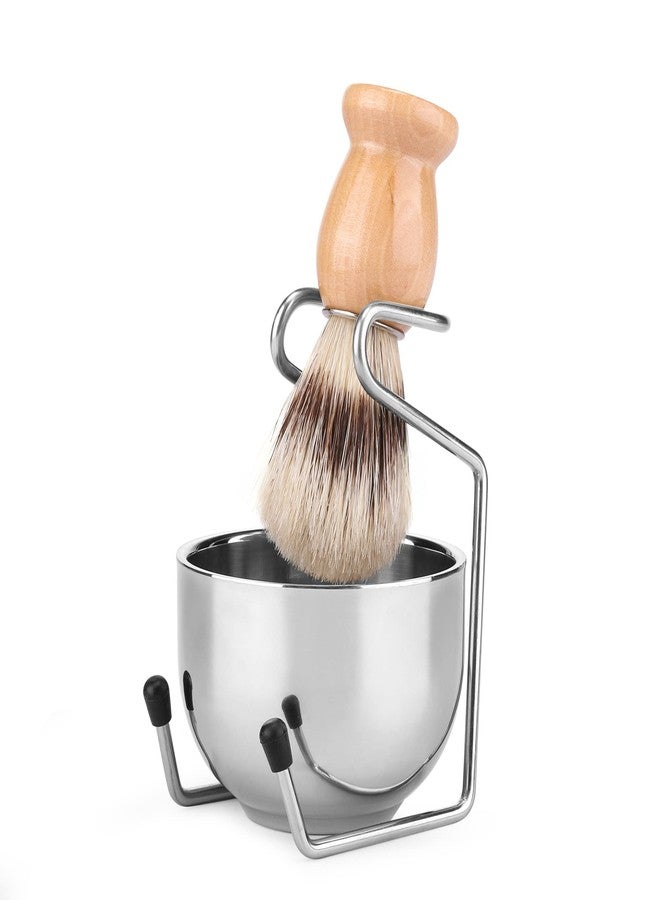 Aethland Shaving Brush Set for Men, 4 in1 Include 100g Shaving soap, Badger Shaving Brush and Stainless Steel Shaving Stand & Shaving Bowl for Husband Birthday Boyfriend Father's Day Gifts（Upgrade W) - Image 2
