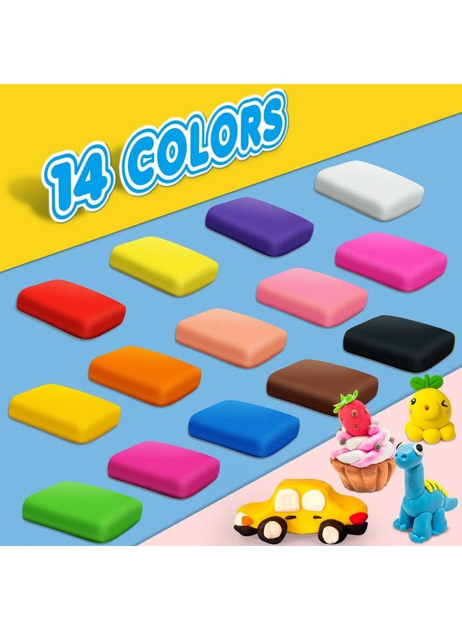 ESSENSON Magic Clay - Air Dry Clay 14 Colors, Modeling Clay for Kids with Tools, Soft & Ultra Light, Toys Gifts for Age 3 4 5 6 7 8+ Years Old Boys Girls Kids - Image 2