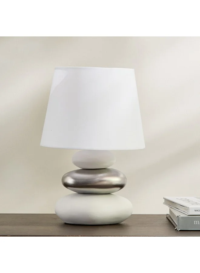 Home Box Marbella Ceramic Table Lamp with Fabric Shade 29 cm