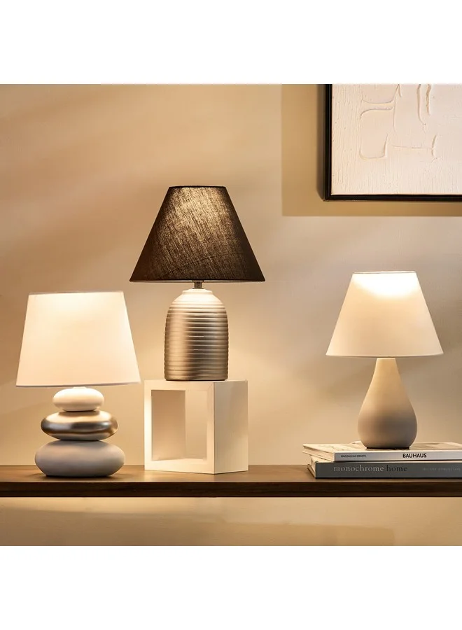 Home Box Marbella Ceramic Table Lamp with Fabric Shade 29 cm