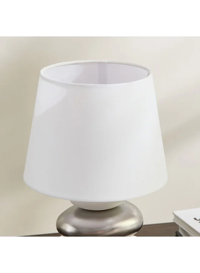 Home Box Marbella Ceramic Table Lamp with Fabric Shade 29 cm