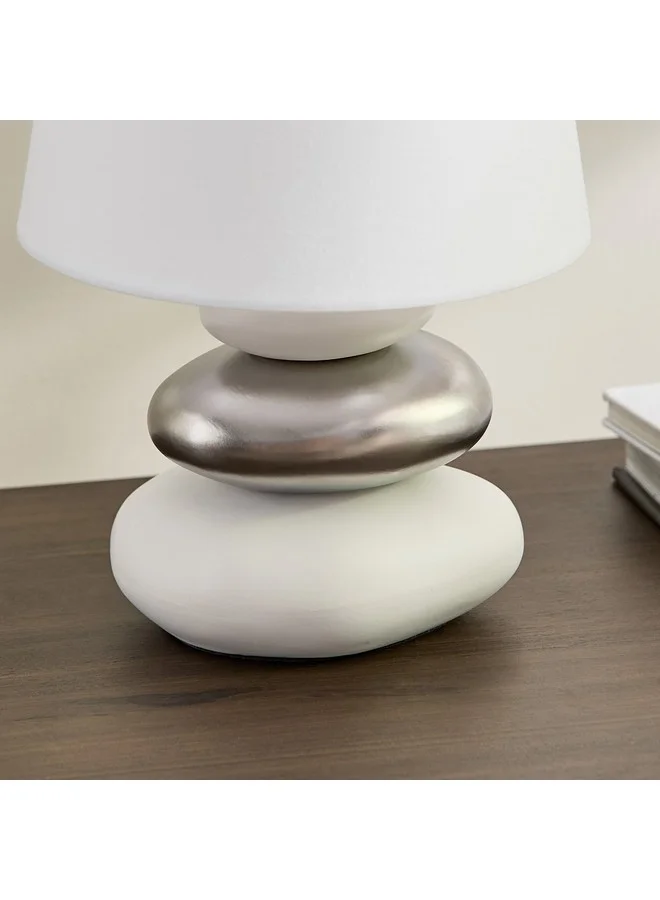 Home Box Marbella Ceramic Table Lamp with Fabric Shade 29 cm