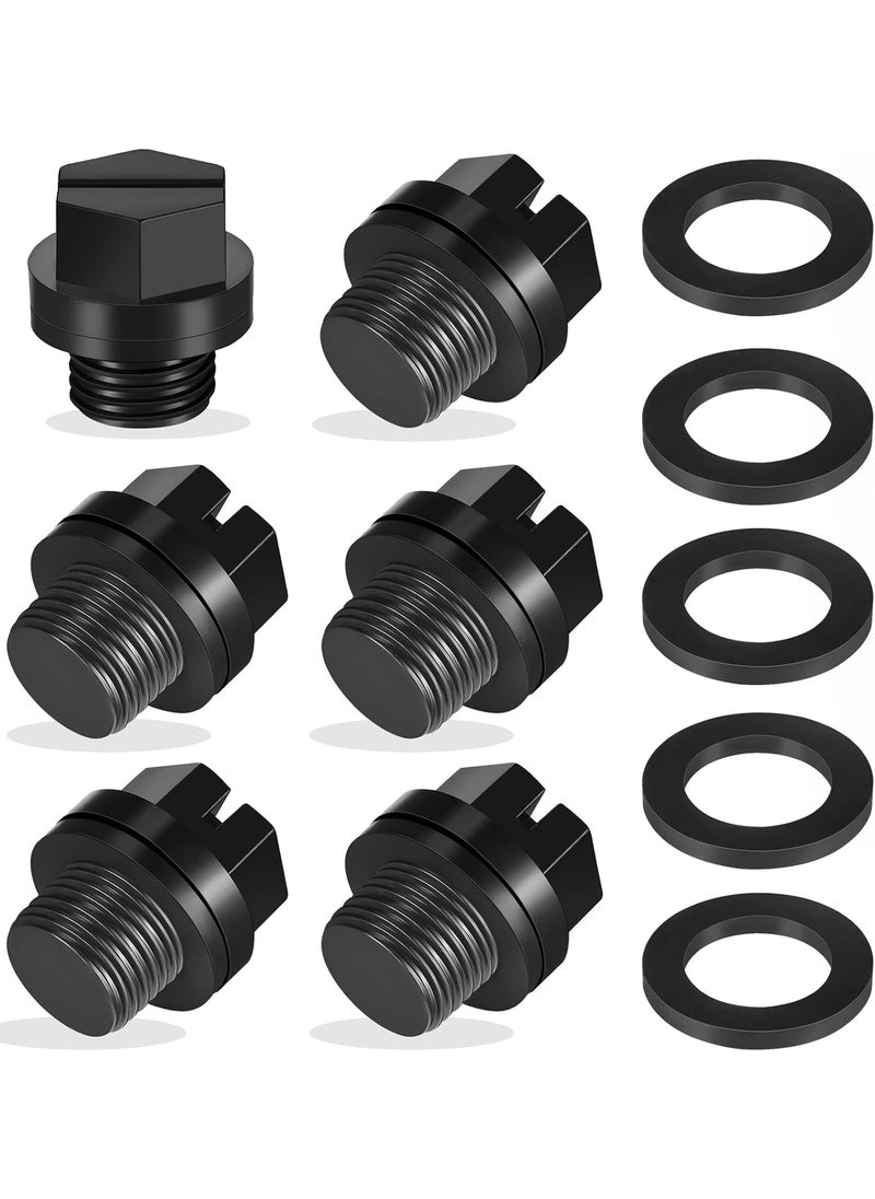 Tondiamo Tondiamo 10 Pieces Spx1700fg Pump Plug Pool Filters with Gasket Replacement Pool Drain Pump Plug Swimming Pool Plug Black Pipe Plug for Inground Pool with O Ring Gasket Washers for Bathtub Pool Spa  - Image 1