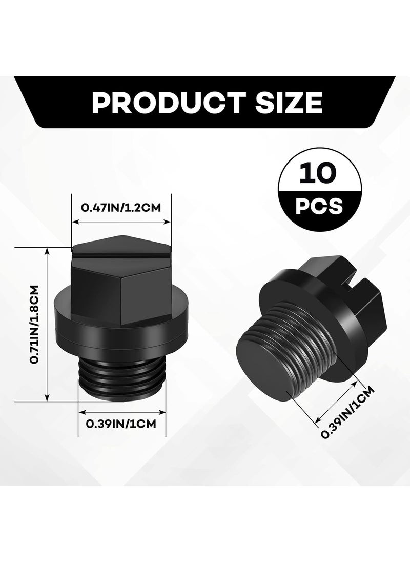 Tondiamo Tondiamo 10 Pieces Spx1700fg Pump Plug Pool Filters with Gasket Replacement Pool Drain Pump Plug Swimming Pool Plug Black Pipe Plug for Inground Pool with O Ring Gasket Washers for Bathtub Pool Spa  - Image 2