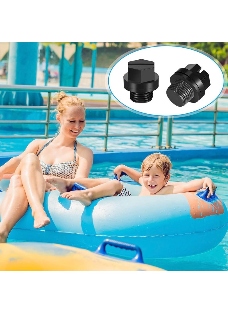 Tondiamo Tondiamo 10 Pieces Spx1700fg Pump Plug Pool Filters with Gasket Replacement Pool Drain Pump Plug Swimming Pool Plug Black Pipe Plug for Inground Pool with O Ring Gasket Washers for Bathtub Pool Spa  - Image 5