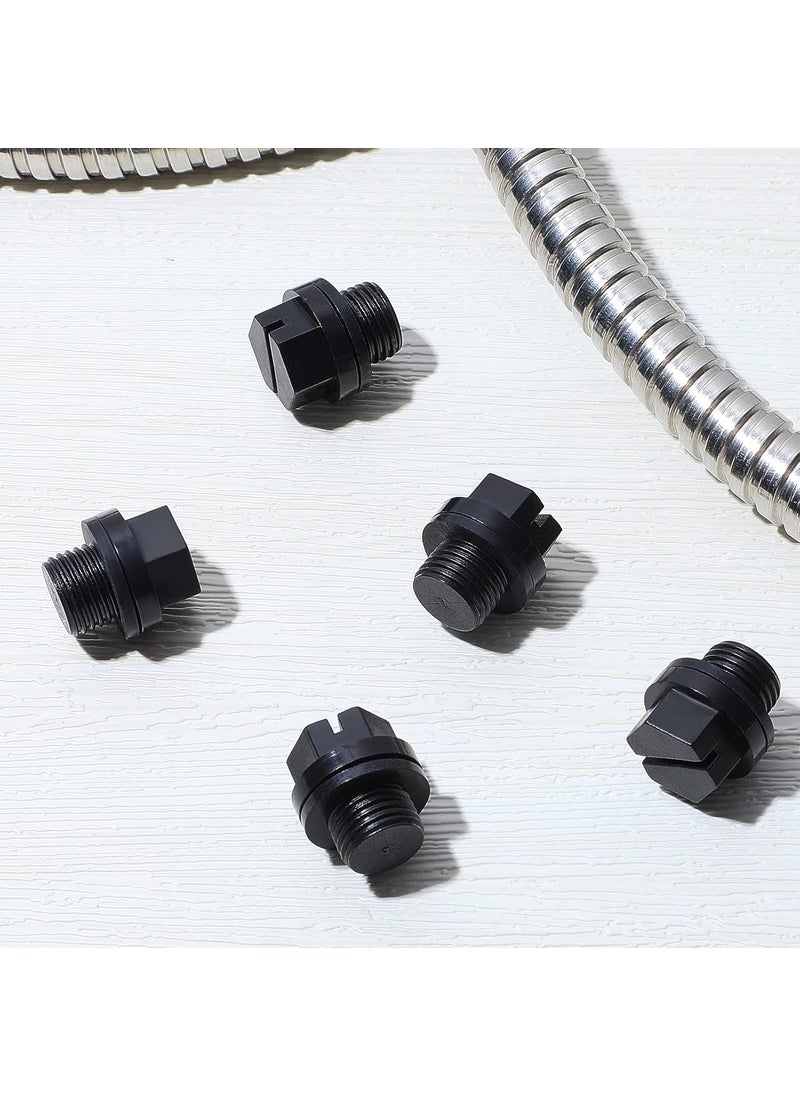 Tondiamo Tondiamo 10 Pieces Spx1700fg Pump Plug Pool Filters with Gasket Replacement Pool Drain Pump Plug Swimming Pool Plug Black Pipe Plug for Inground Pool with O Ring Gasket Washers for Bathtub Pool Spa  - Image 4