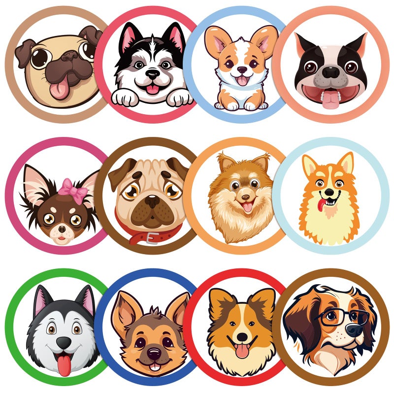 Chinco 120 Pcs Boys Potty Training Targets Boys Potty Targets Aids Flushable Pee Training Chart for Toddlers Use(Dog Style) - Image 1