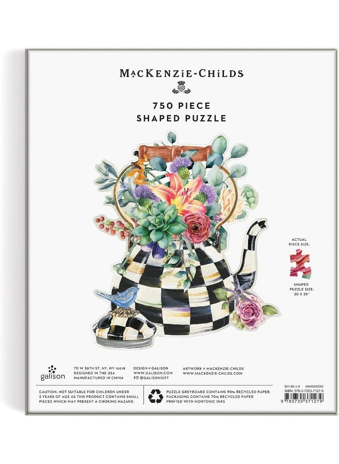 null - Galison MacKenzie-Childs Blooming Kettle 750 Piece Shaped Puzzle - Image 1