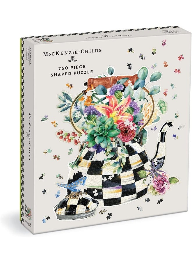 null - Galison MacKenzie-Childs Blooming Kettle 750 Piece Shaped Puzzle - Image 1