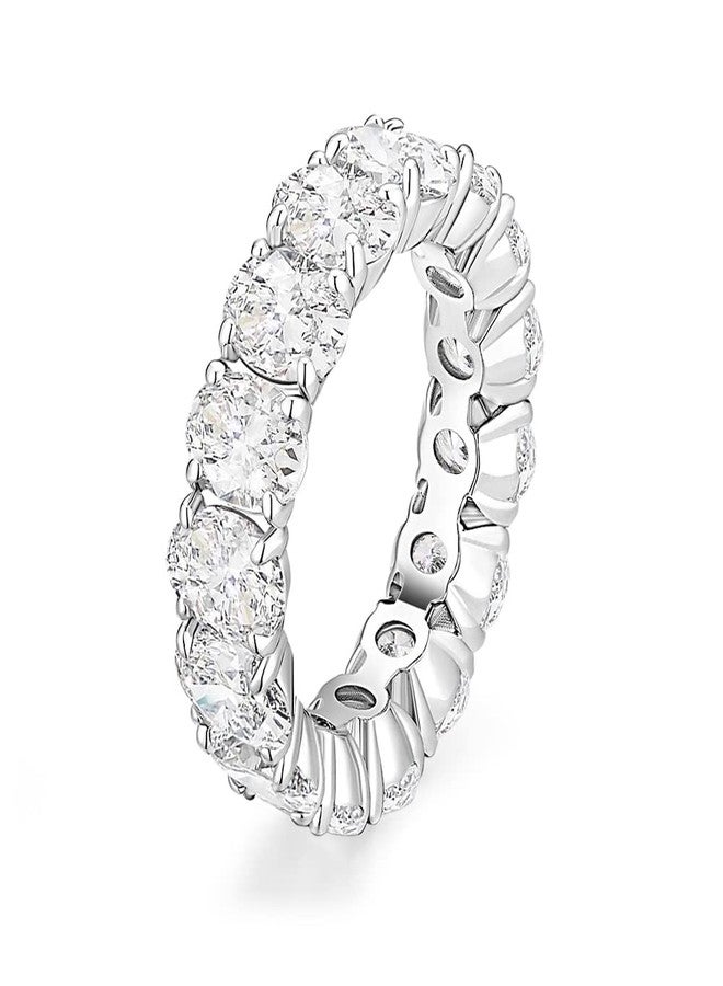 EAMTI Wedding Bands for Women Oval Cut Stackable CZ Cubic Zirconia Engagement Rings Eternity Band Rings Size 6.5 - Image 1