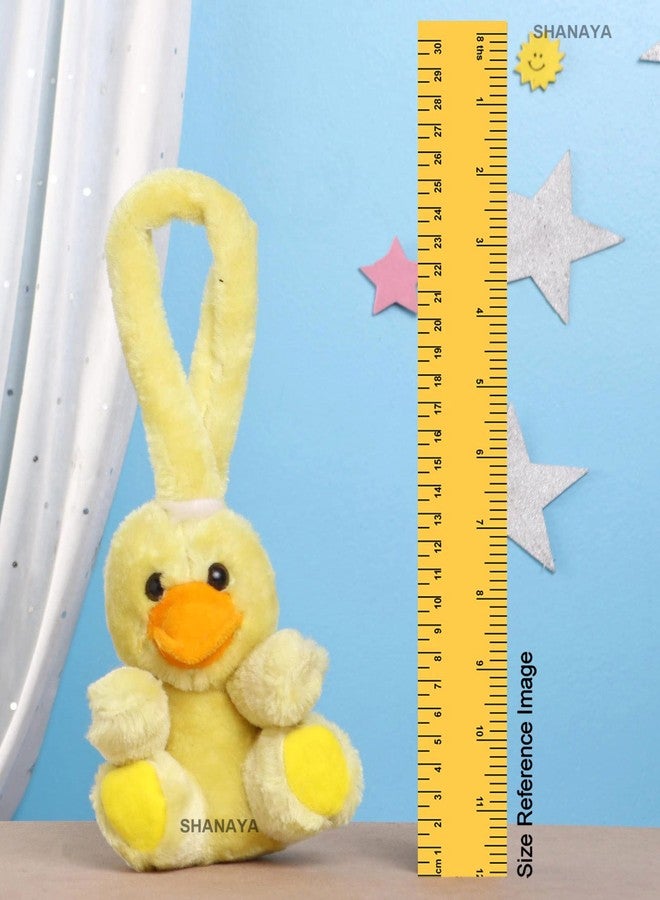 SHANAYA Hanging Soft Rattle Toys for Babies Girls Boys Car Seat Crib Cot Plush Toy Made from Short Fur (Duck) - Image 3