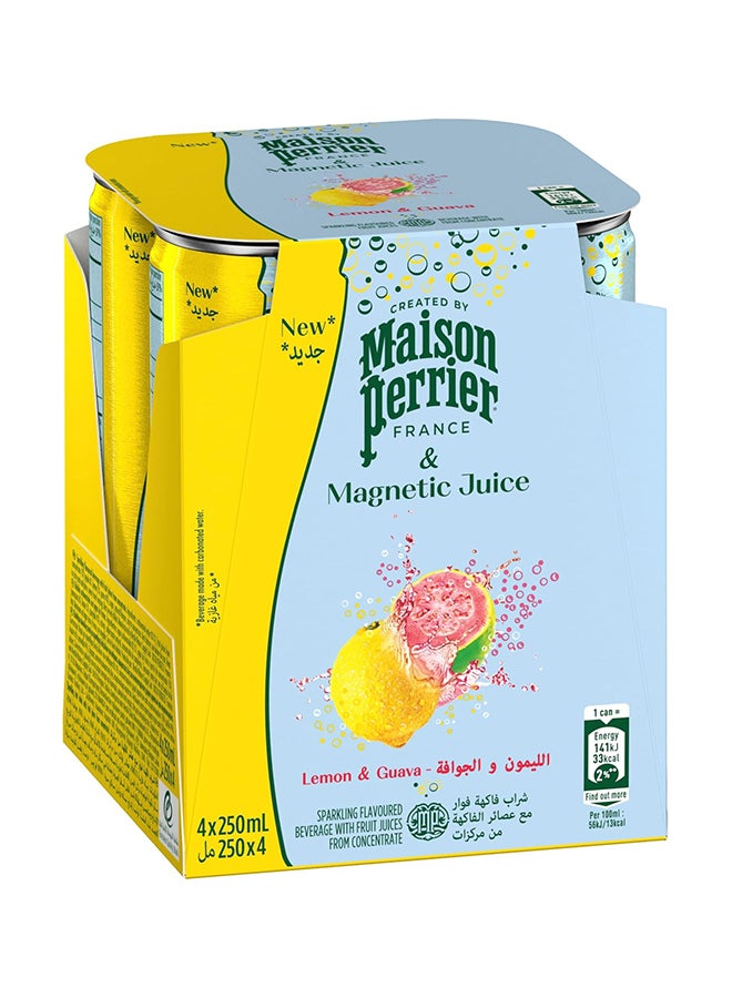Maison Perrier عصير مايزون بيرييه المغناطيسي ليمون + جوافة 250 مل - عبوة من 24 - Image 1