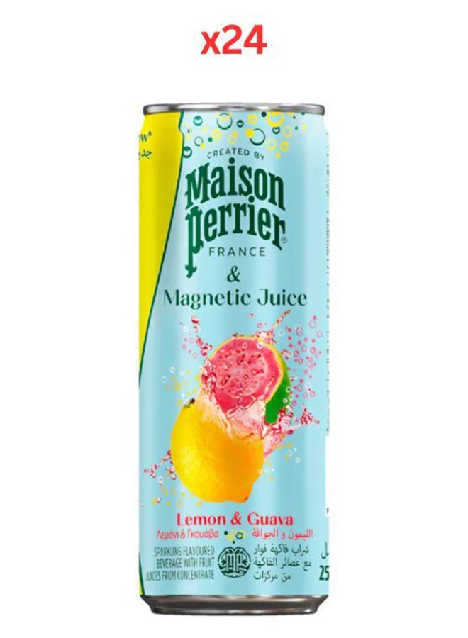 Maison Perrier عصير مايزون بيرييه المغناطيسي ليمون + جوافة 250 مل - عبوة من 24 - Image 2