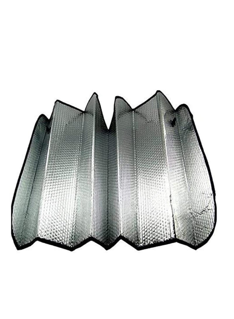PAMEER Car Windshield Sunshades, Aluminum Foldable Heat Resistant UV Sun Shades, Silver, 1 Set, 60x130cm - Image 3