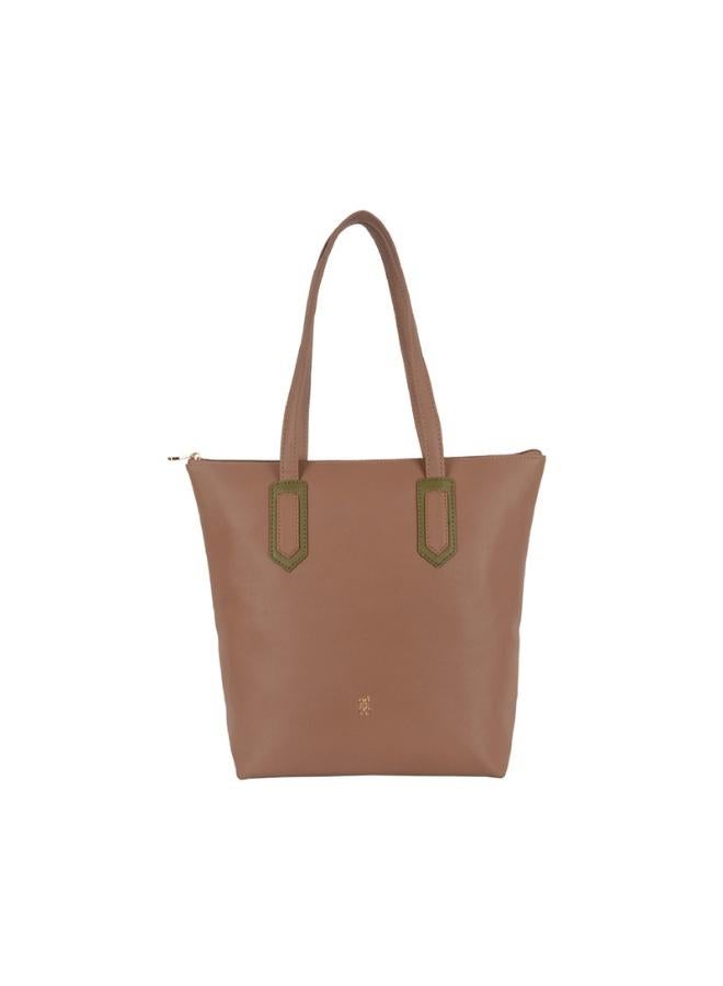 Baggit Women Beige Tote Handbag Large Size | Ladies Stylish Casual Purse Bag - Image 1