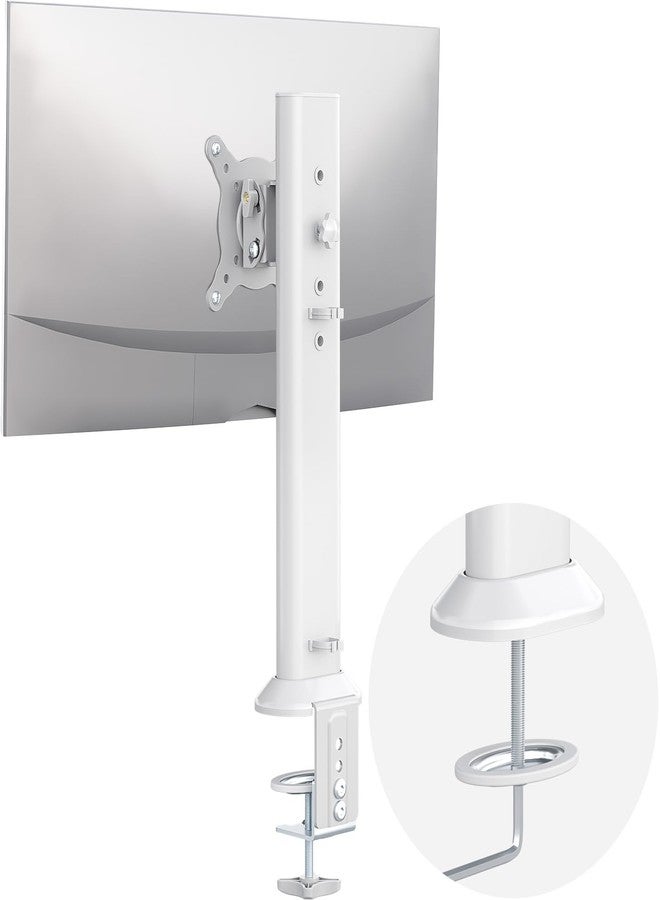 HEMUDU Single Desk Monitor Arm Mount Fits 13" to 32" Flat Curved Computer Screens Swivel Height Adjustable Rotatable Holds up to 77lbs