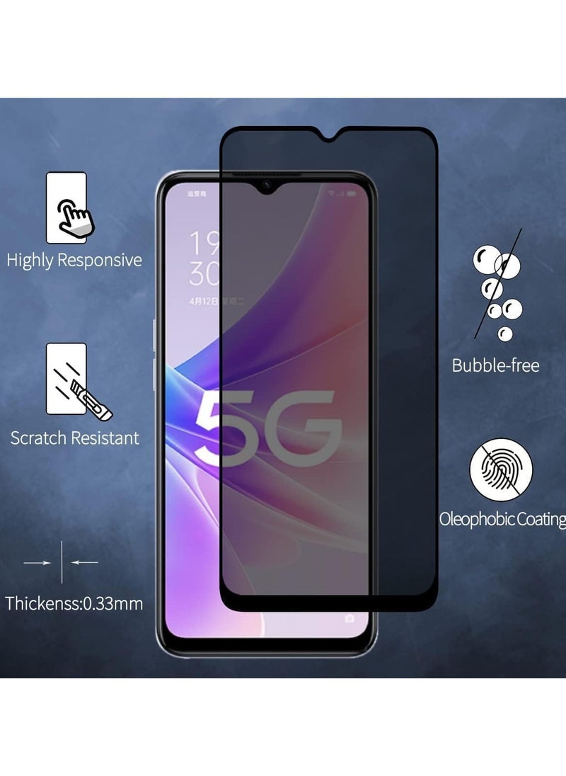 Generic for Oppo A78 Privacy Glass Screen Protector, 9H Hardness [Anti Scratch] [Anti-Fingerprint] Bubble Free Flim for Oppo A78 5G (Not Suitable For Oppo A78 4G) Black  - Image 2