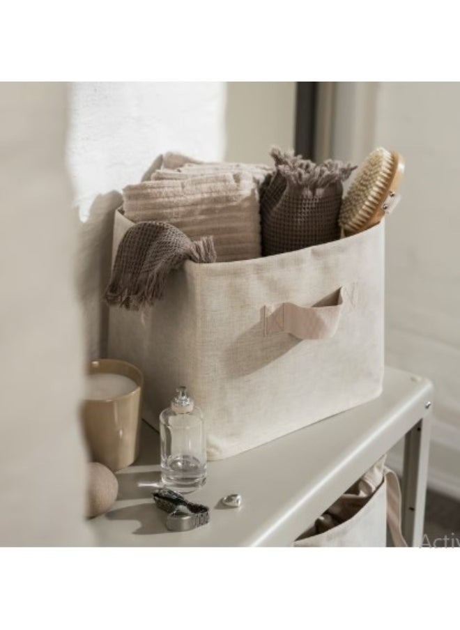 IKEA (IKEA) Storage basket, textile/beige, 30x25x25 cm  - Image 2