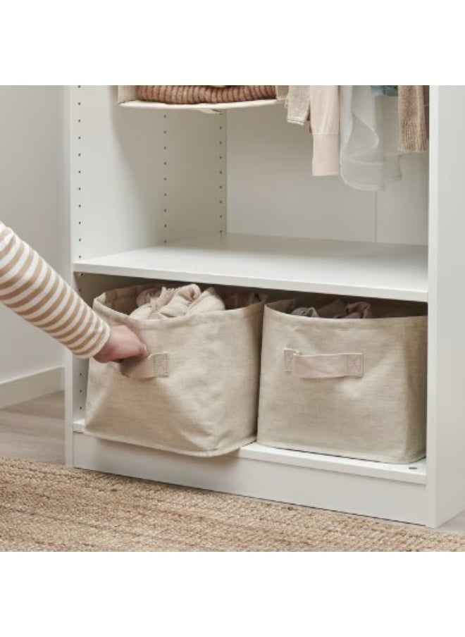 IKEA (IKEA) Storage basket, textile/beige, 30x25x25 cm  - Image 3