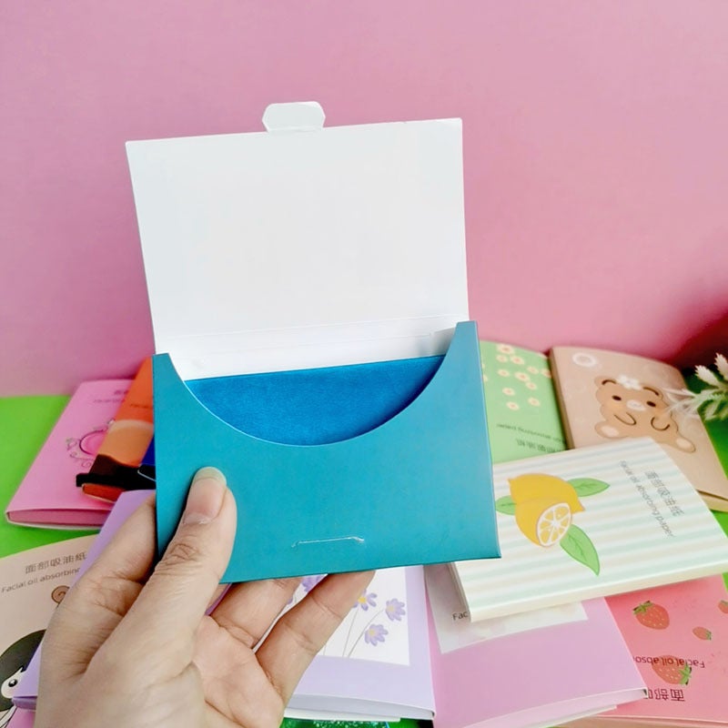 Manufacturer Linen Men'S And Women'S Facial Oil-Absorbing Paper Portable Makeup Oil-Absorbing Facial Tissue Portable 50 Sheets Box - Image 4