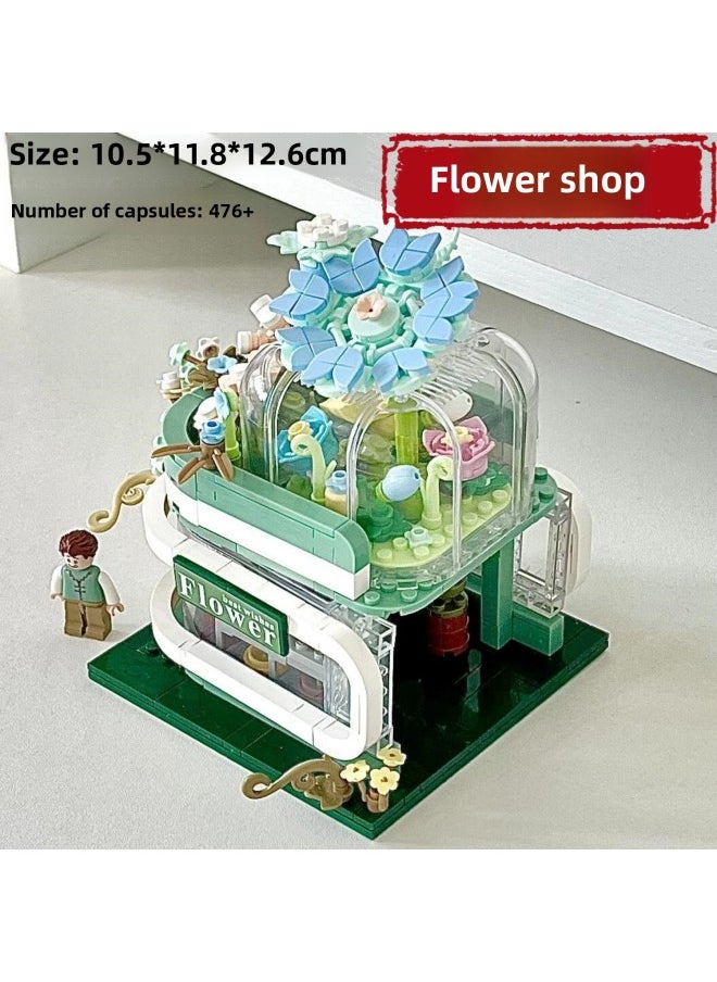 Zhegao 612005 -8 Meets Music Room Dance Studio Building Street Scene Kidsren's Educational Assembled Building Blocks Toy Ornaments-Color:Sunshine Flower Room [618 Particles]  - Image 3