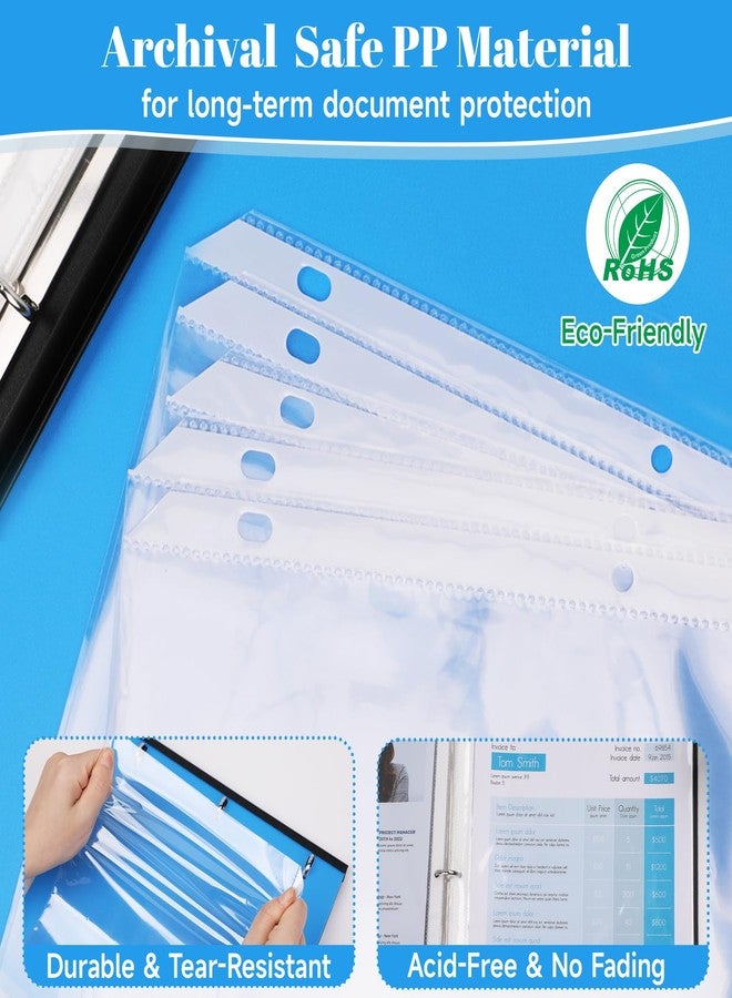 TONOS 50 Pack Sheet Protectors for 3 Ring Binder - Clear Page Protectors & Plastic Sleeves for Paper 8.5x11 Inch, Binder Sleeves and Paper Protector Sheet for Document, Letter Size, Top Loading - Image 4