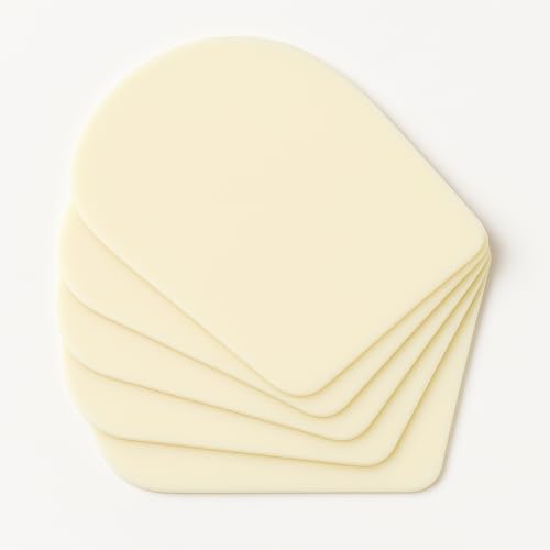 BAKERS PARDISE Bakers Paradise Dough Scraper Bowl Scraper | Flexible Food Safe Plastic Dough Cutter for Bread, Cake & Pastry | Multipurpose Baking Scraper Tool for Mixing, Icing & Fondant-(D Shape, Pack of 5) - Image 1