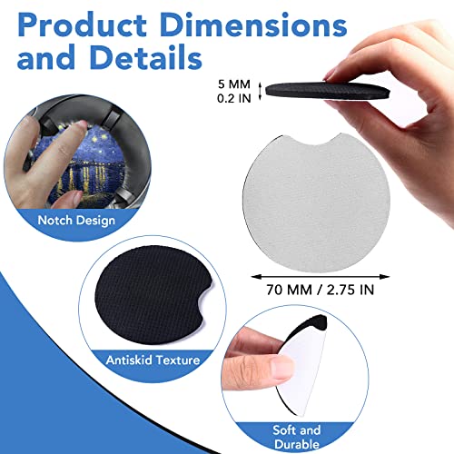 NEOACT 150 PCS Sublimation Blank Car Coasters, 2.75 in Circular Opening Blank Sublimation Coasters for Sublimation Thermal Transfer Heat Press Printing - Image 2