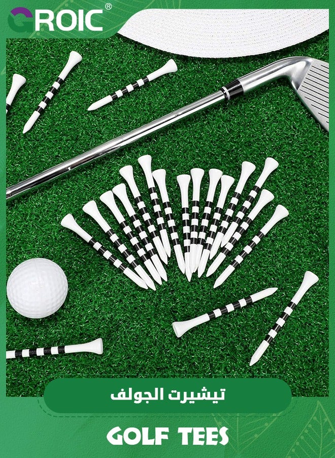 GROIC 100 Pcs Golf Tees, 3-1/4"Golf Tees, Bulk Tees Golf Balls Accessories, Bamboo Golf Tees Long Tees for Men Women Clubs Golf Ball Theme Party Accessories  - Image 4