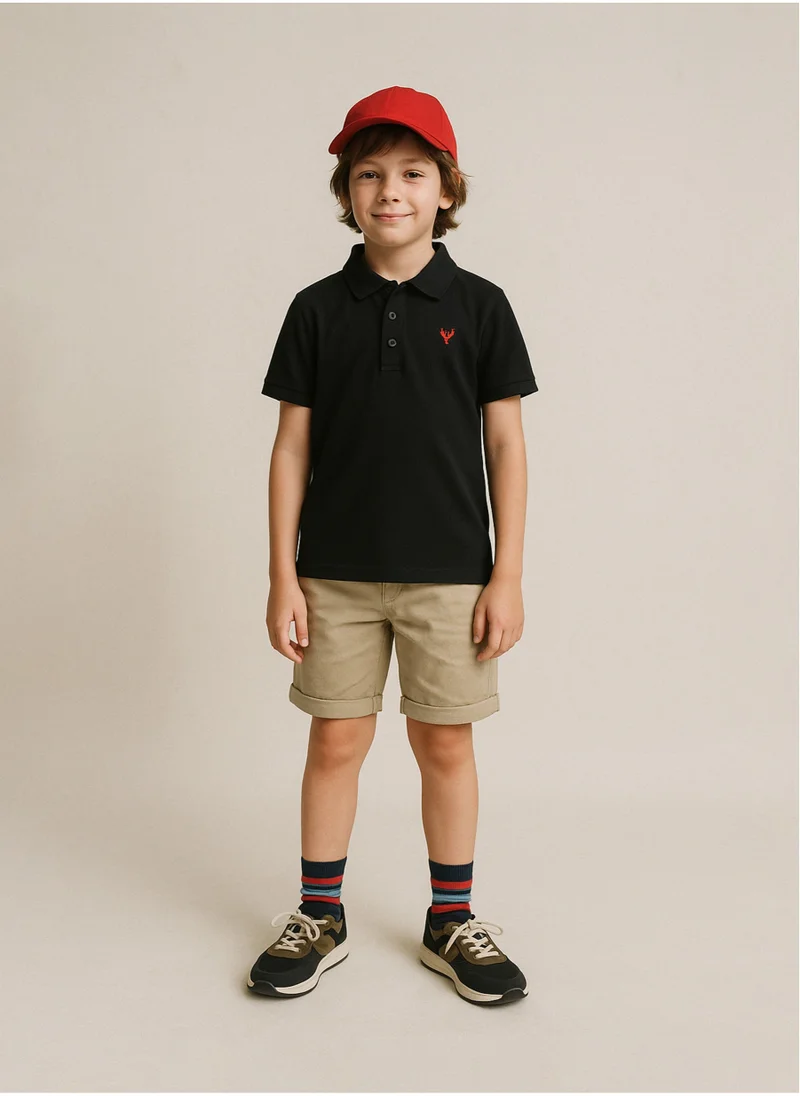 MINOTI Kids Boys Twill Short With Back Pockets