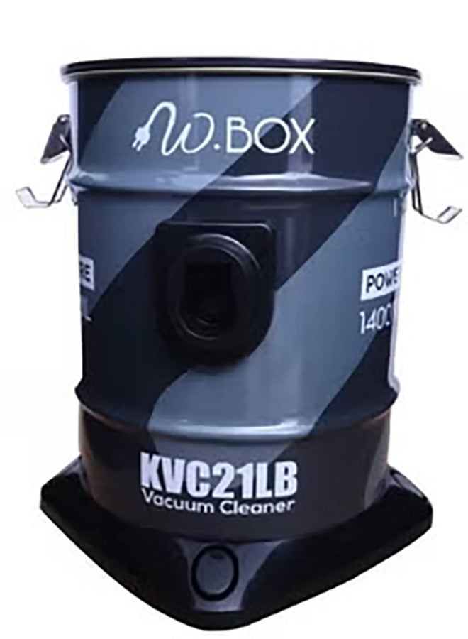 دبليو بوكس مكنسة كهربائية برميلية - 21 لتر - 1400 واط، أسود*رمادي | KVC21LB - Image 4