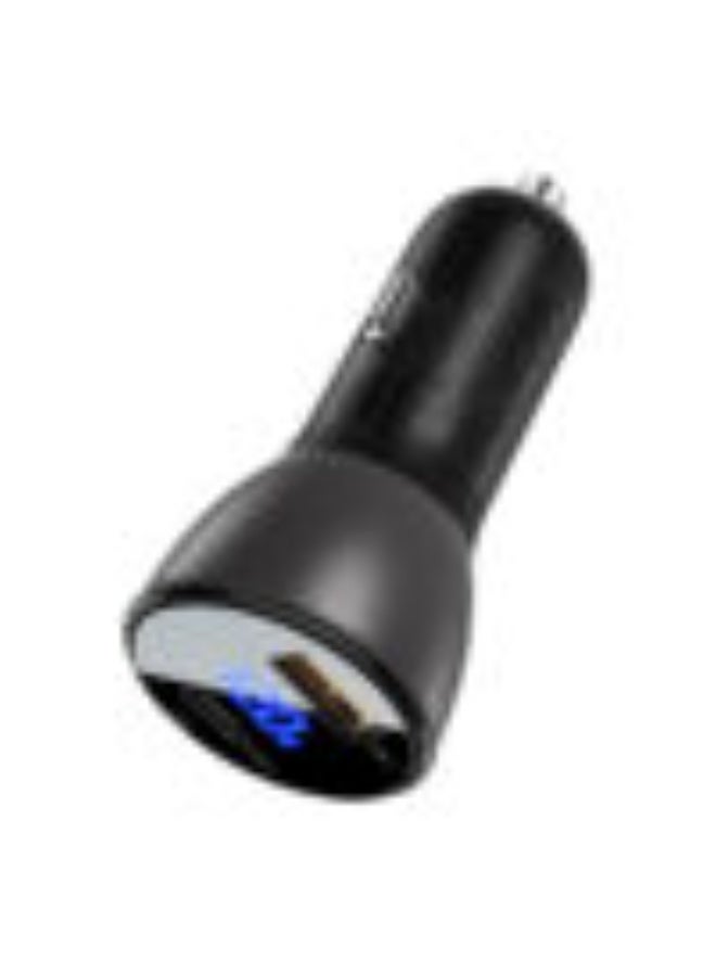 ACEFAST Fast Car Charger B6 63W, Dual port 1USB-C & 1USB-A, USB-C 45W + USB-A 18W Output, LED Digital Display, Zinc Alloy Body,  Real-Time Monitoring - Black - Image 3