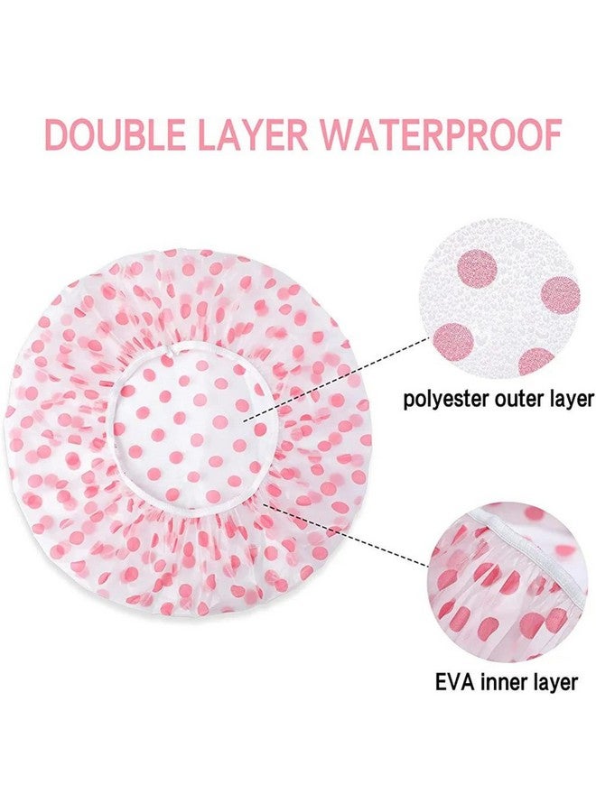 Atrube's Silk Satin Hair Bonnet Reversible Sleep Cap with adjustable tie band with Shower Cap, Reusable waterproof elastic bathroom cap And Scrunchies Silk bonnet for hair (Pink combo) - Image 4