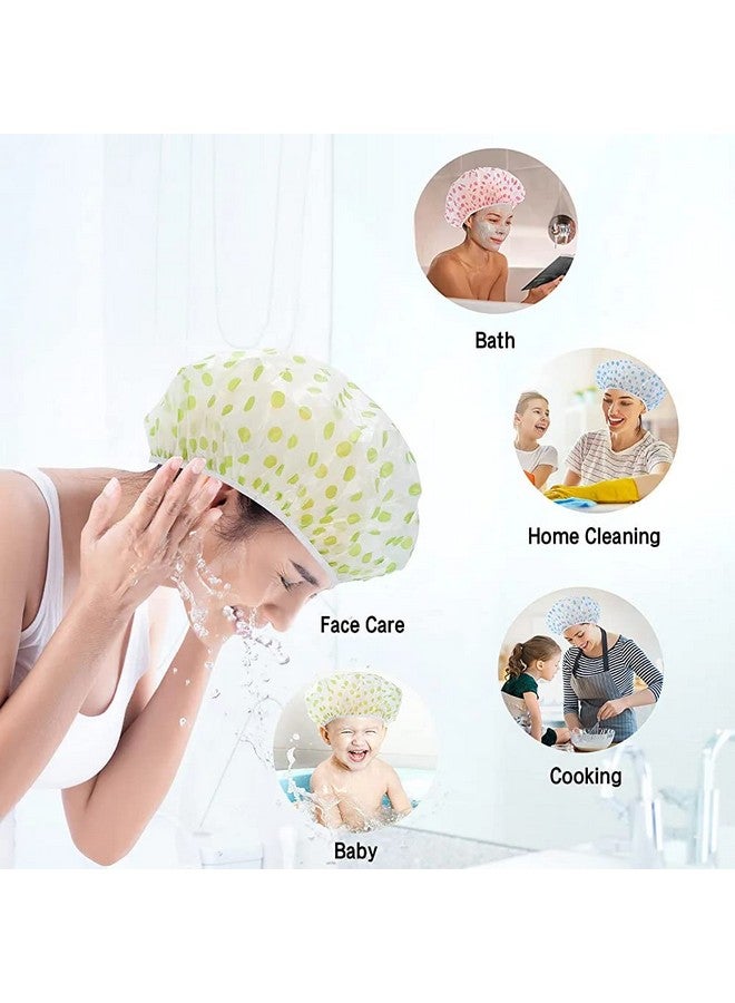 Atrube's Silk Satin Hair Bonnet Reversible Sleep Cap with adjustable tie band with Shower Cap, Reusable waterproof elastic bathroom cap And Scrunchies Silk bonnet for hair (Pink combo) - Image 5