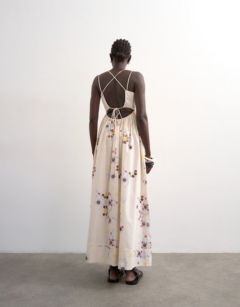 TOPSHOP Strappy Back Woven Dress - Image 2