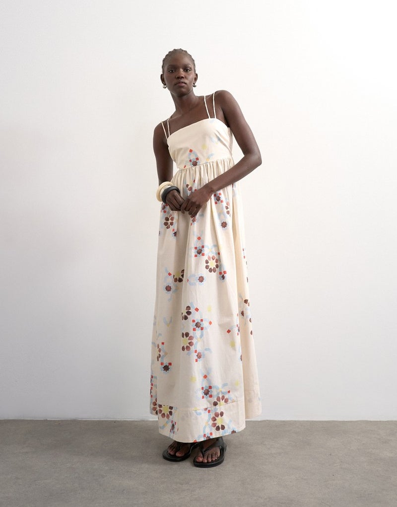 TOPSHOP Strappy Back Woven Dress - Image 1