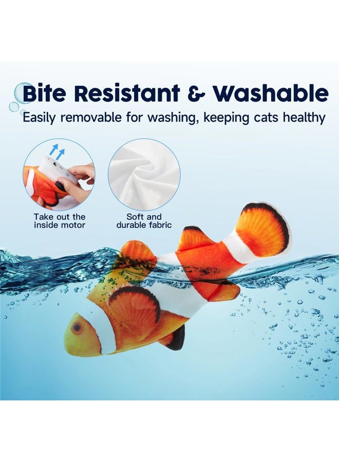 Potaroma Cat Toys Flopping Fish with SilverVine and Catnip, Moving Kitten Kicker, Floppy Wiggle Clownfish for Small Dogs, Motion Kitty Interactive Exercise, 10.5 Inches - Image 5