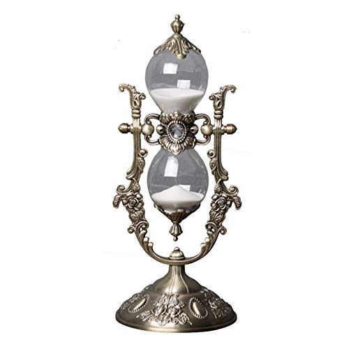 NIUASH Hourglass Timer 15 Minutes Embossed Golden Hourglass TimerUsed for Vintage Home Decoration OfficeDesk Decoration Kitchen Wedding Gifts P1G42U8VJR 