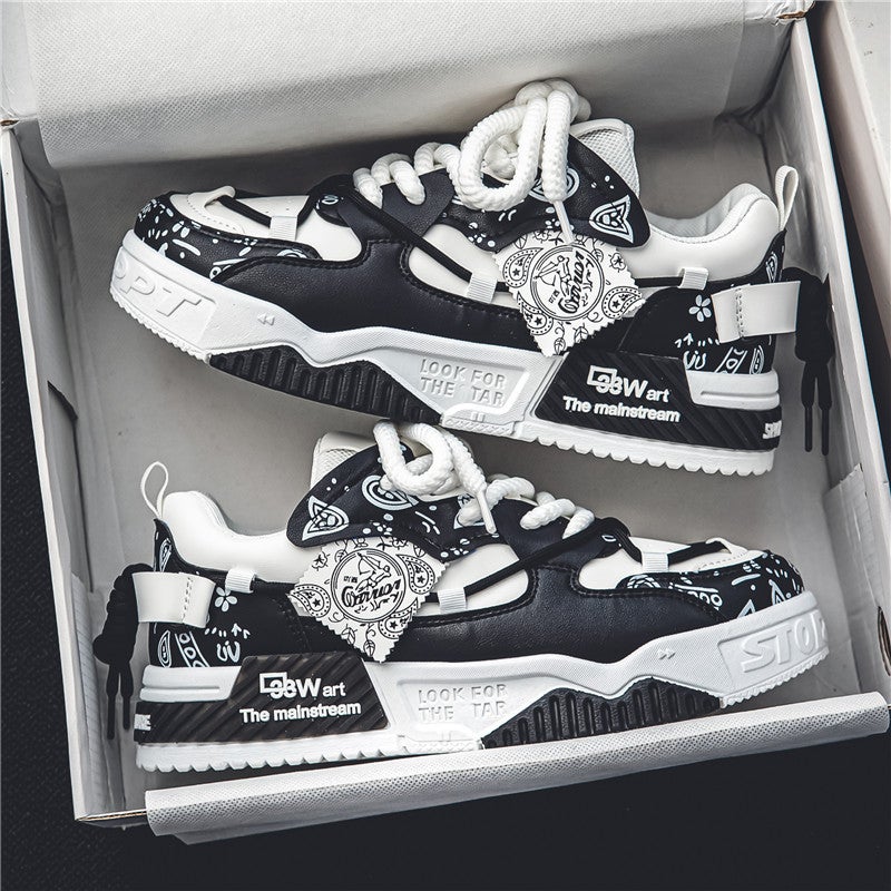 أحذية رجالية 2025 جديدة لخريف وشتاء نيش الأصلية متعددة الاستخدامات أحذية رياضية كاجوال ذات نعل سميك لزيادة الطول أحذية عصرية - Image 5