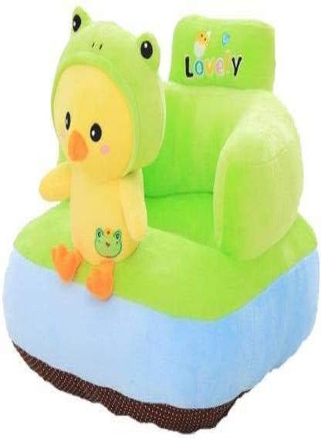 Vaishno Stuffed Spongy Huggable Cute Baby Cushion Sofa for 0 to 3 Years Babies, Kids Sofa Chair for Room Decoration Gift Purpose (Green Bird) - Image 1