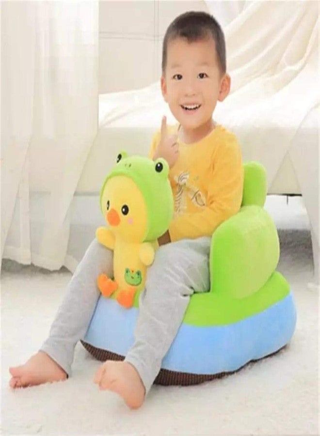 Vaishno Stuffed Spongy Huggable Cute Baby Cushion Sofa for 0 to 3 Years Babies, Kids Sofa Chair for Room Decoration Gift Purpose (Green Bird) - Image 3