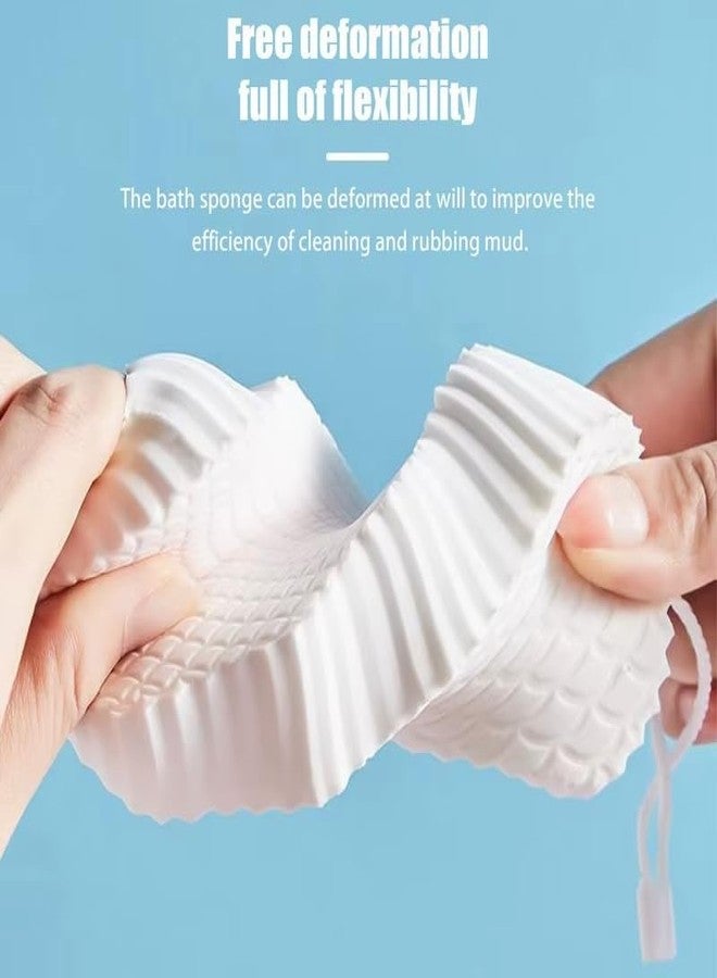 CHHELL 2 Pack Exfoliating Bath Sponge for Adults & Kids - Ultra Soft Dead Skin Remover Scrubber, Reusable Body Exfoliator Sponge for Shower, Deep Cleaning,Quick Foaming,Flexible Bath Scrubber for Men & Women - Image 5