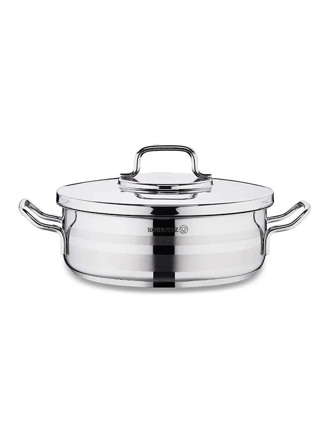 Korkmaz Astra2 Low Casserole 32x9 cm / 7 L | Induction Base Satinless Steel Pot | Dishwasher Safe Stock Pot - KA2041 - Image 2