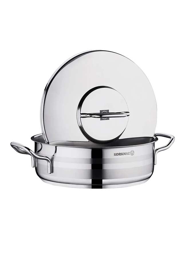 Korkmaz Astra2 Low Casserole 32x9 cm / 7 L | Induction Base Satinless Steel Pot | Dishwasher Safe Stock Pot - KA2041 - Image 3