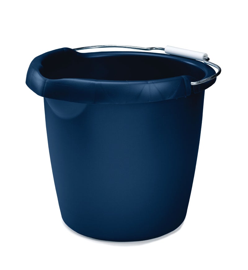 Rubbermaid Commercial Products 15QT Round Bucket, Blue, Comfortable/Durable Pour Handle, Sturdy Pail Bucket for Household Cleaning/Mopping - Image 1