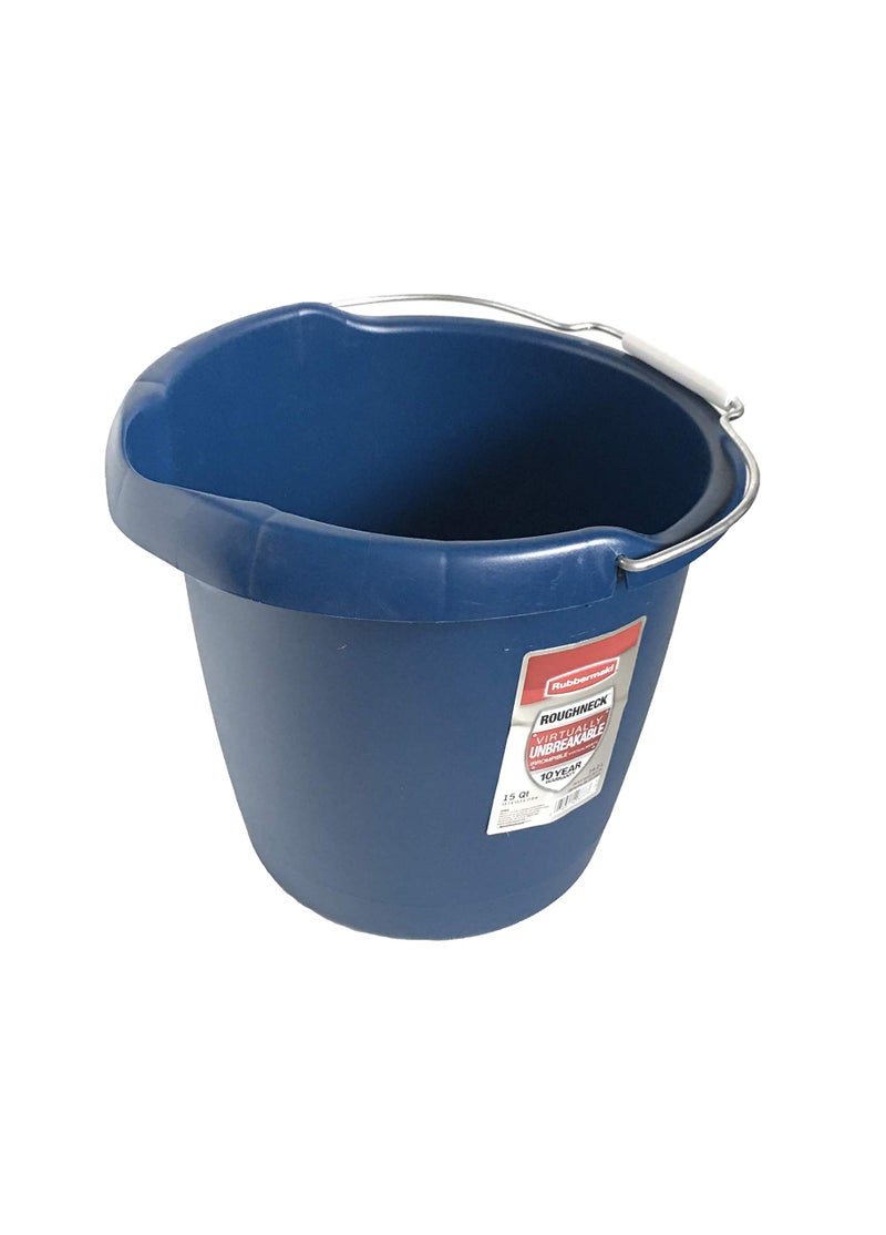Rubbermaid Commercial Products 15QT Round Bucket, Blue, Comfortable/Durable Pour Handle, Sturdy Pail Bucket for Household Cleaning/Mopping - Image 3