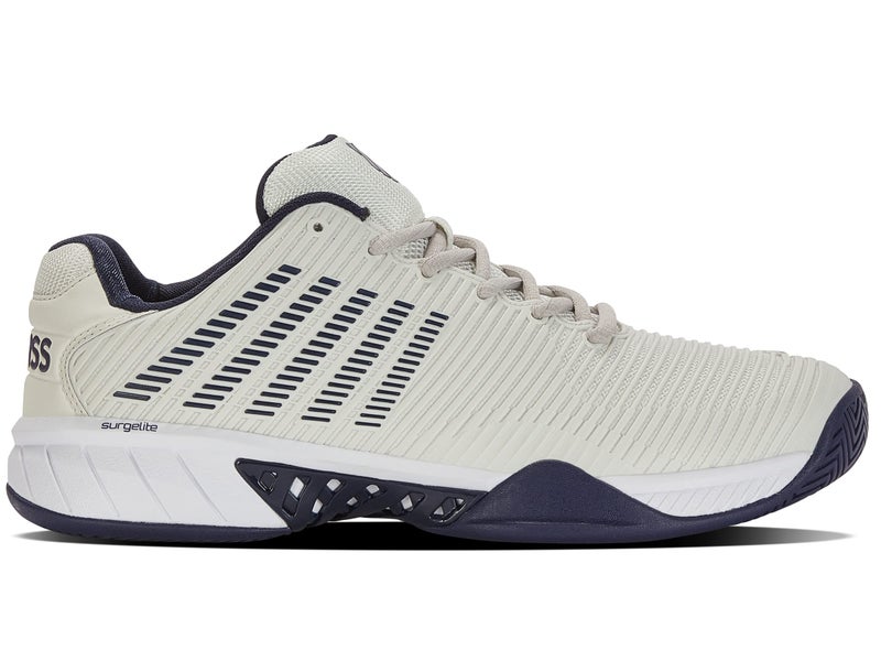 K-Swiss Men's Hypercourt Express 2 Tennis Shoe, Vaporous Gray/White/Peacoat, 12 W - Image 2