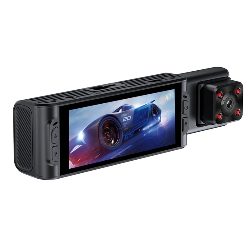 Dashcam 1080P WiFi in car camera, front car dash cam, WDR night vision, loop recording, front, interior, and rear three lens recording, with a maximum support of 128GB - Image 3